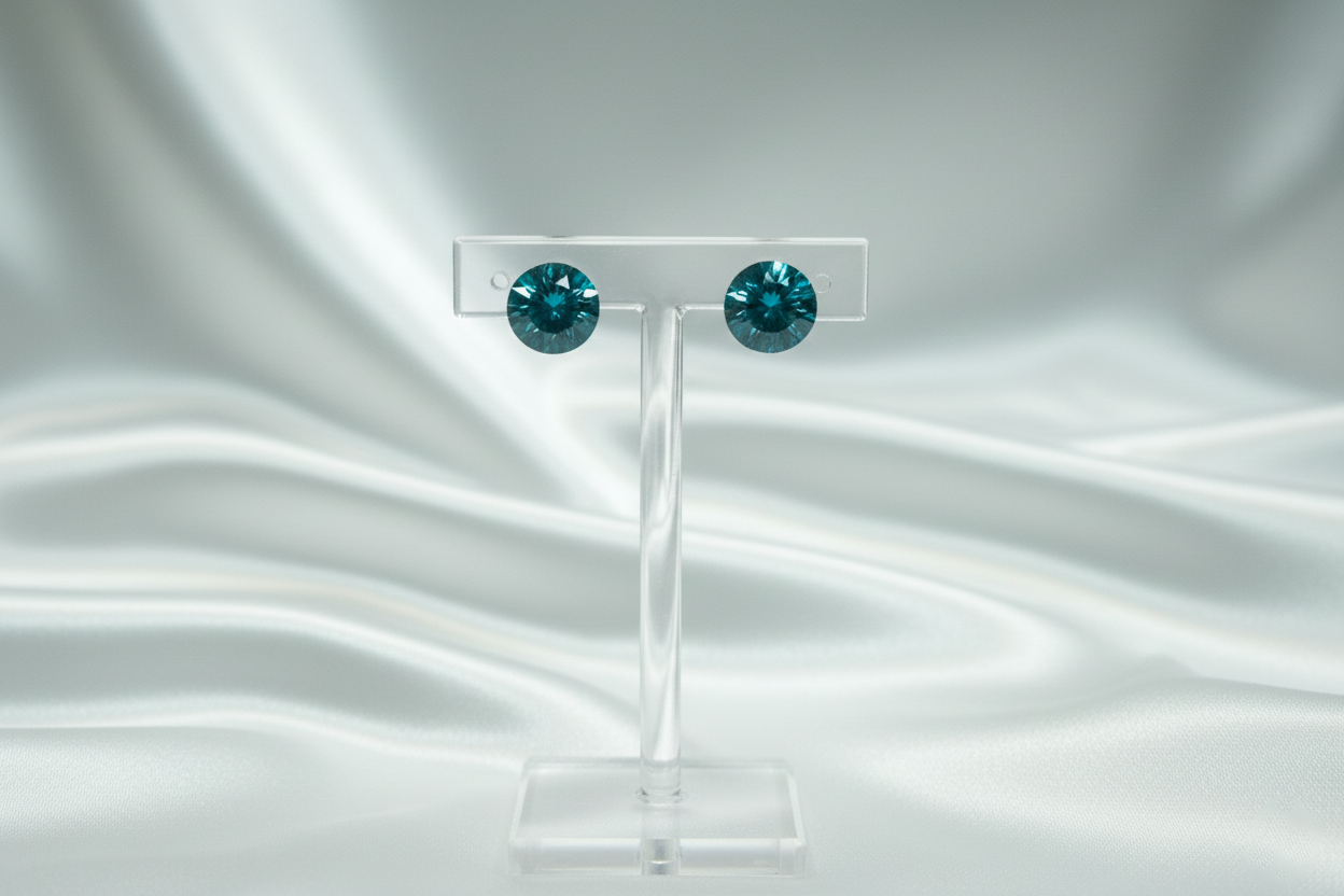 Green Hoops Earrings