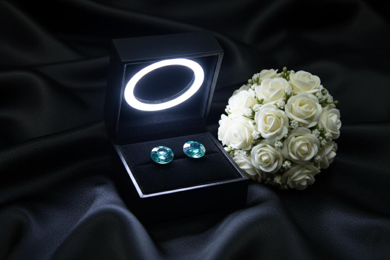 Green Hoops Earrings