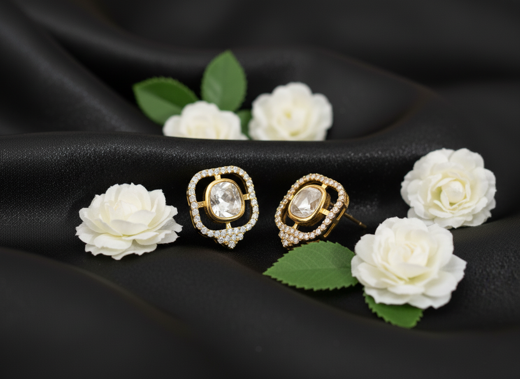 Square AD Studded Earrings