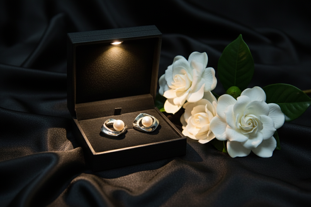 Pearl Square Earrings