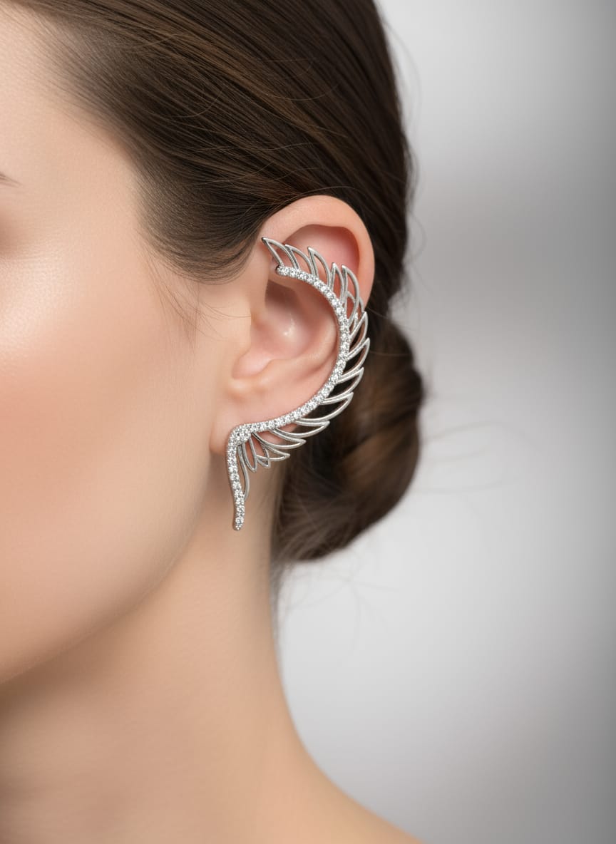 Ear Cuff Trend Angel wing Earring-Single ear design