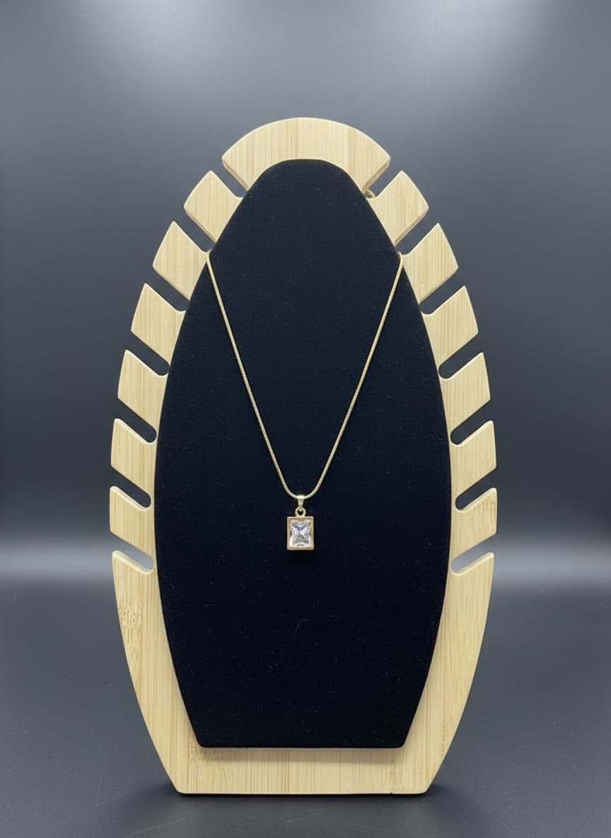 Golden Zircon Pendant Necklace