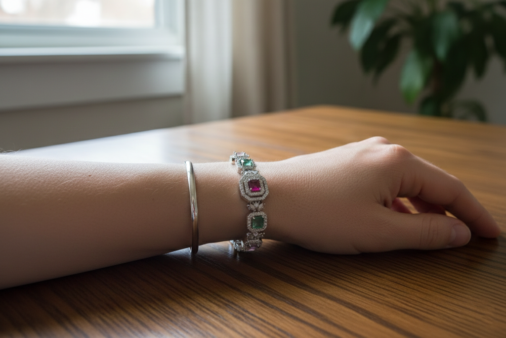 SilverMulti Stone Bracelet