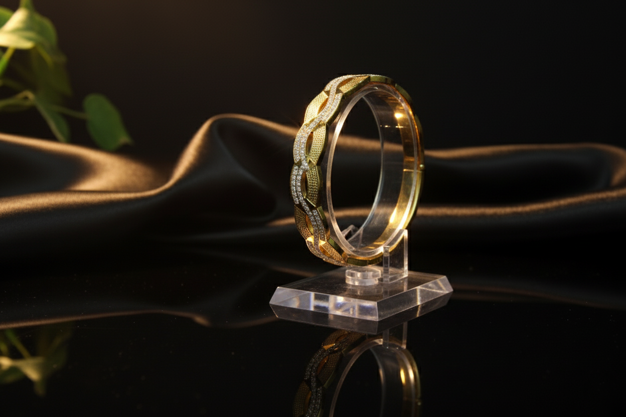 Elegant Wave AD Studded Bracelet