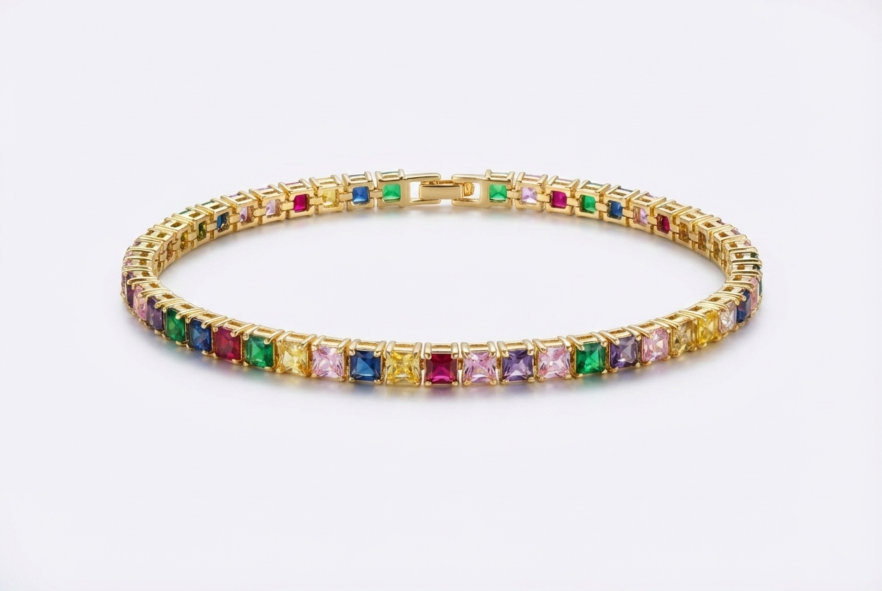 Multicolour Tennis Bracelet