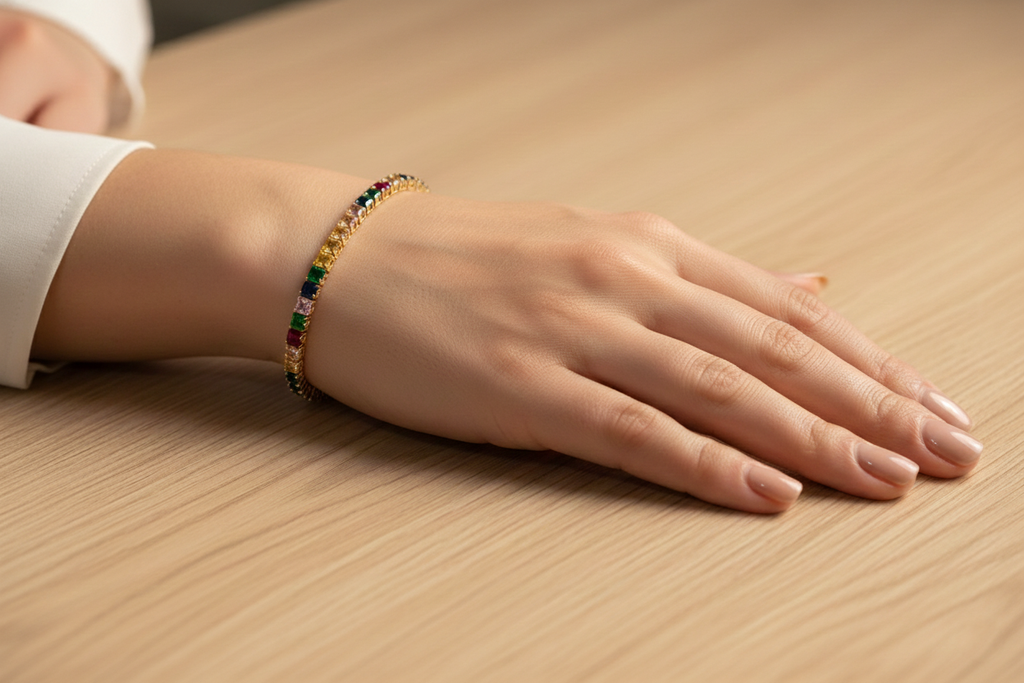 Multicolour Tennis Bracelet