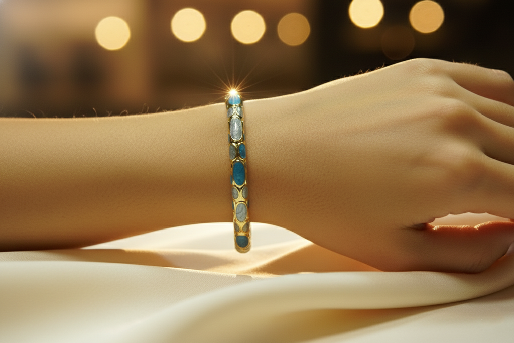 Blue Bloom BangleBracelet