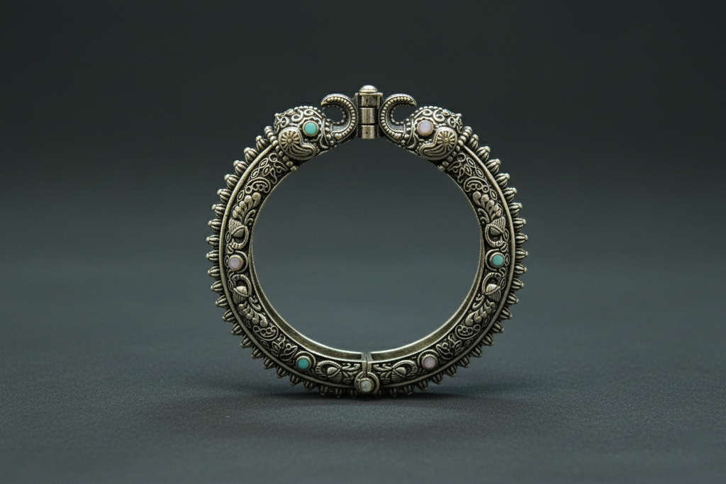 Elephant Brass Bangle Bracelet