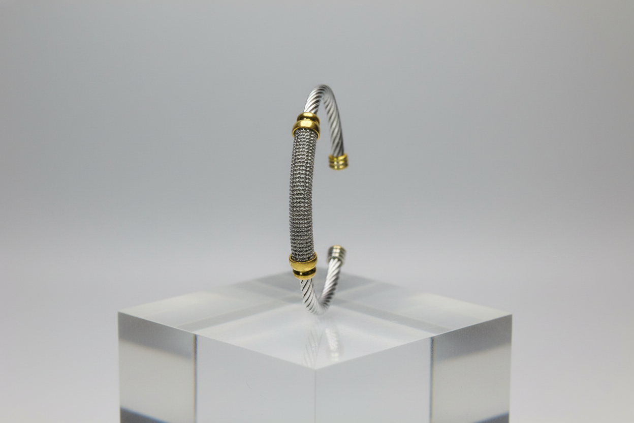 Kada Style Silver Tone rope Bracelet