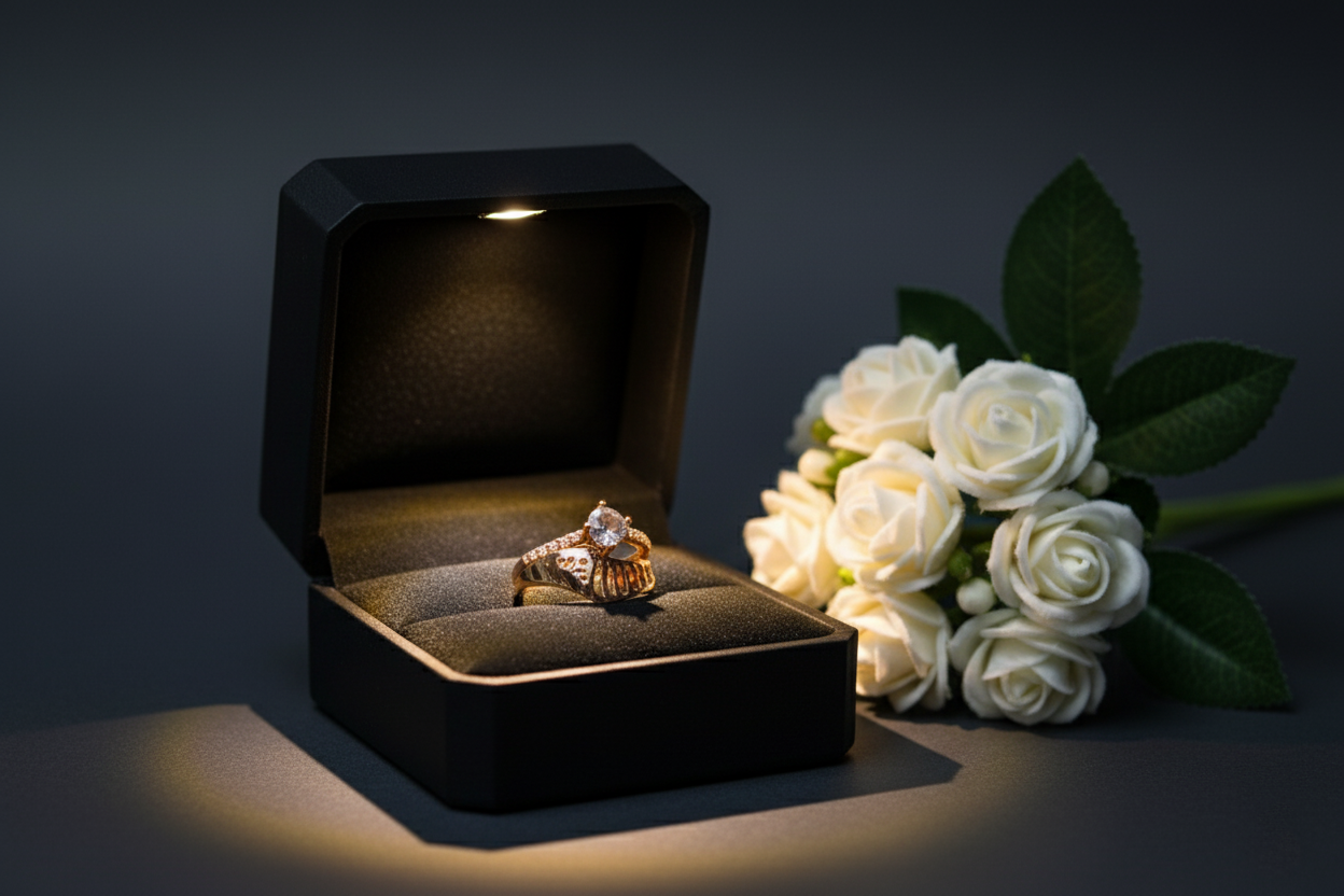 Crown Diamond Ring-Anti Tarnish Size-7