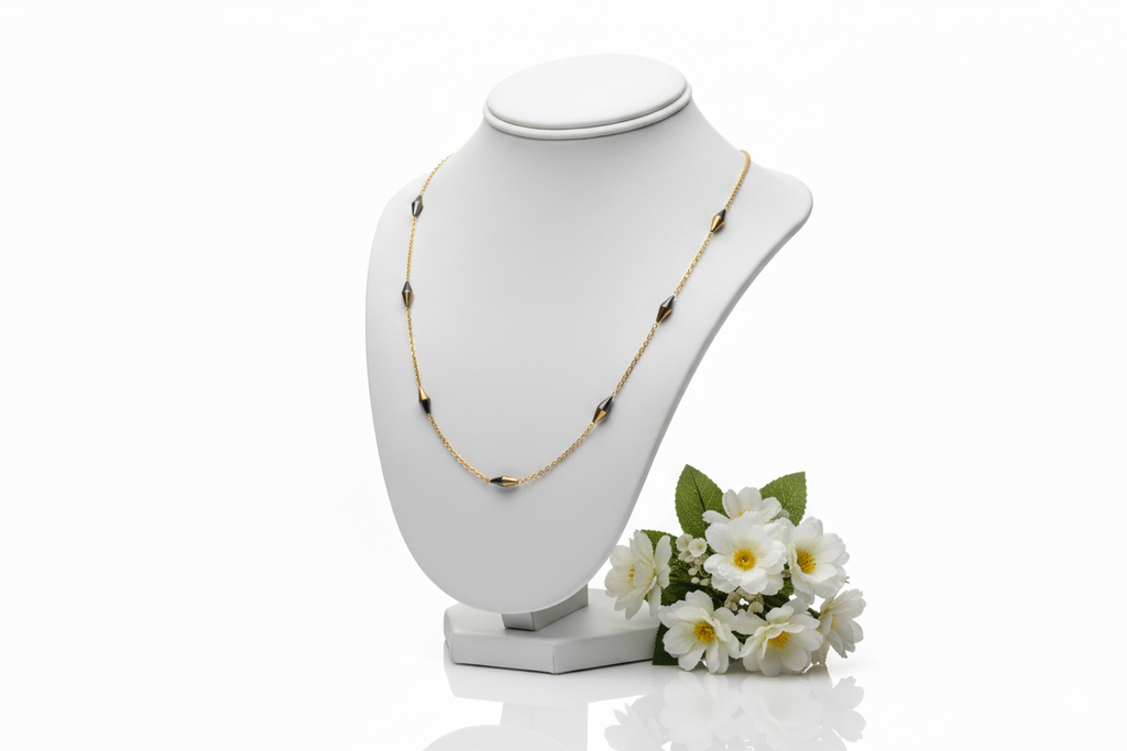 Sparkling Beads Gold Plated Necklace