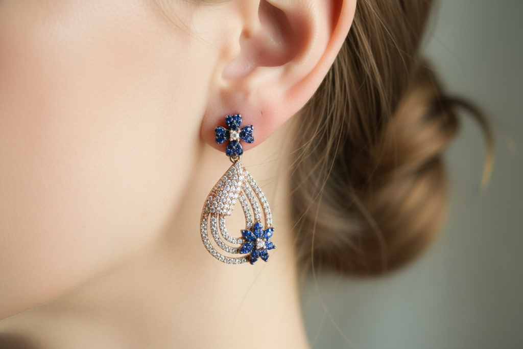 Exclusive design Moissanite Studded Earrings
