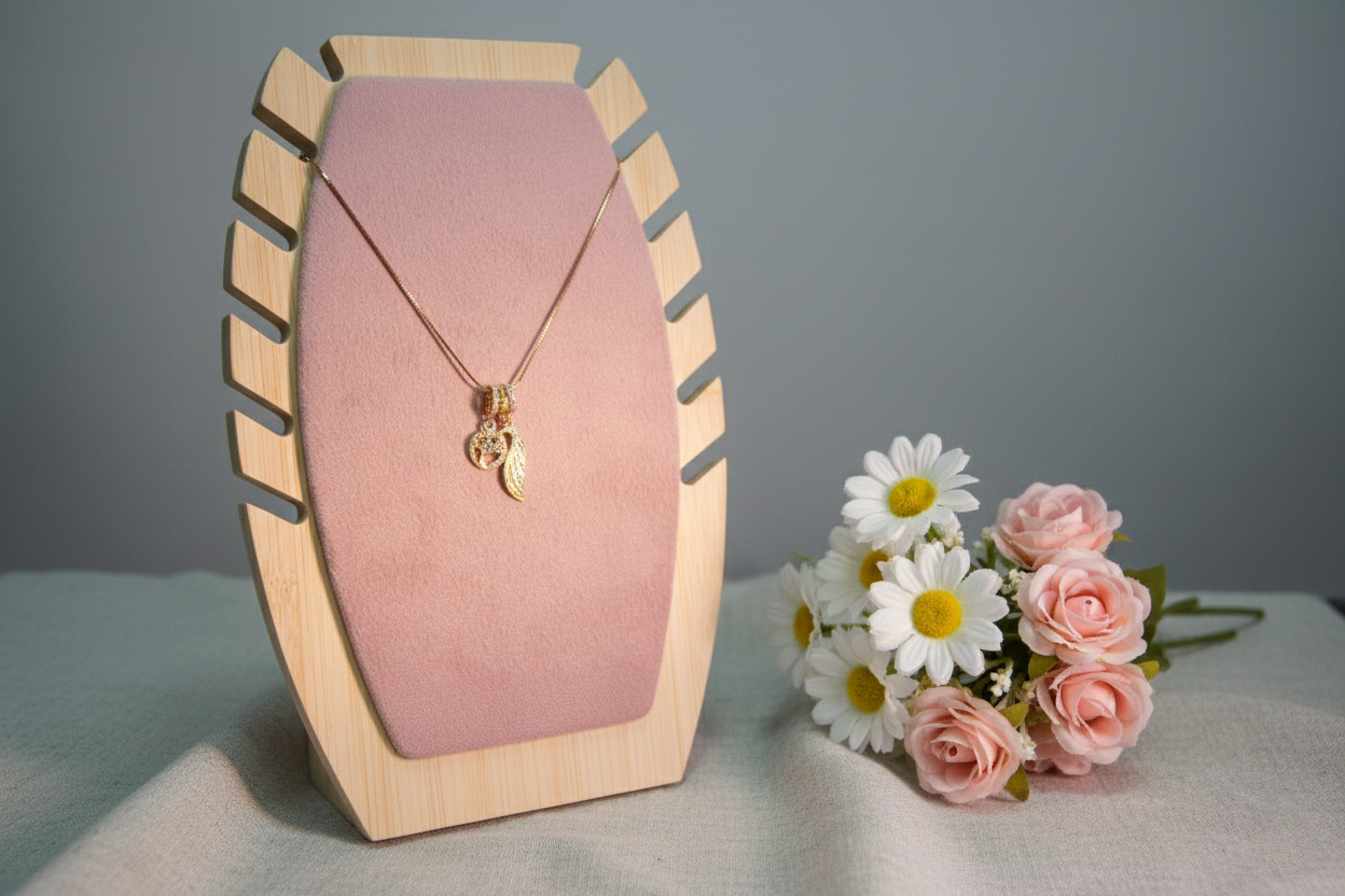 Angelic Wing Charm Dual Pendant Necklace