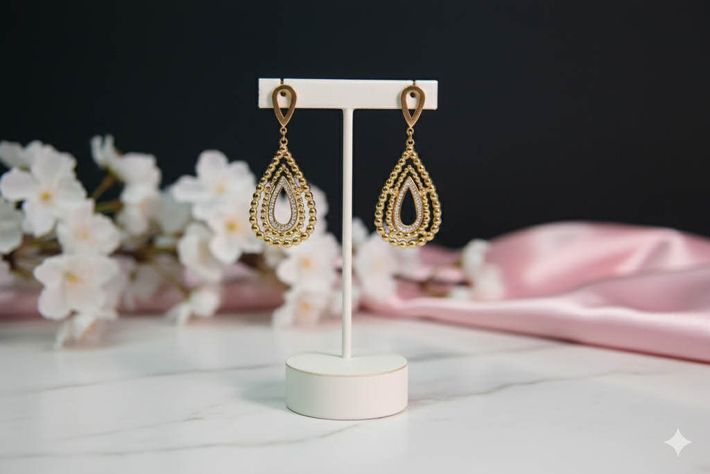 Teardrop Golden Earrings