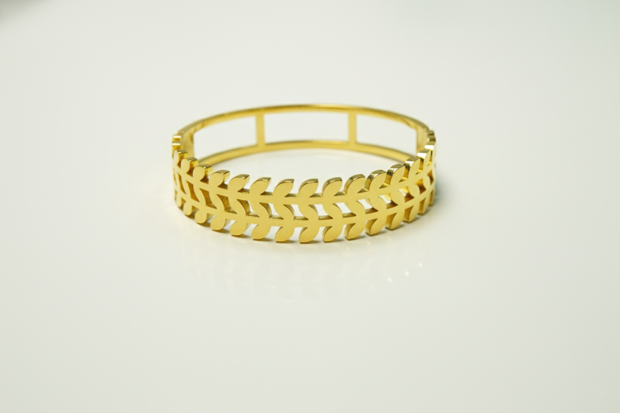 Leaf Structured Vintage Bracelet